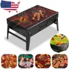 Other Cookware Portable BBQ Barbecue Grills Burner Oven Outdoor Garden Charcoal Barbeque Patio Party Cooking Foldable Picnic for 3-5 Person ZWL468