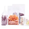 50 sztuk / partia Clear Plastic Stand Up Torba Samochodowa Rekloszy Łza Notch Doypack Chocolate Candy Storage Pack Wouch Torby