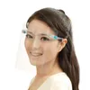 Outils de cuisine Écran facial avec cadre de lunettes Lunettes transparentes Masques d'écran d'isolation anti-buée Protection à 360 degrés Masque réutilisable anti-éclaboussures anti-huile