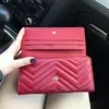 Lyxmärke Senaste lång plånbok för kvinnor Designer handväska Dragkedja Dam Korthållare Ficka Toppkvalitet Mynthållare