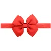 Baby Headbands Bowknot Headdress Girls Double Layer Ribbon Bow Bands Barn Hår Tillbehör Kids Toddler Elastisk Hårband 20 Färger Kha83