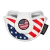 USA Flag Style Printing PU Leather Golf Club Headcover Mid Mallet Putter Covers