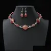 Örhängen Halsband Smycken Satser Vintage African Acrylic Bead Beads Statement Kvinnor Bröllopsfest Aessorie Ne + EA Drop Leverans 2021 TSUS4