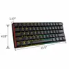 SK61キーGateonスイッチミニゲーミングUSB有線RGB LEDバックライトメカニカルキーボードデスクトップ