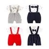 Emmababy Recém-nascido Kid Baby Boy Roupa roupa Bow Romper Jumpsuit + Calças Gentleman 2 Pcs Set Kids Roupas 1863 Z2