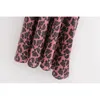 Streetwear mujeres arco collar vestidos moda damas leopardo estampado vestido rosa bohemio femenino volantes vestidos sueltos 210430