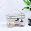 NXY Cosmetic Väskor Sac à Cosmétiques Transparent et Étanche Portable Ensemble de Rangement Pour Voyage Salle Bain Organisation 220302