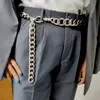 Kemerler artı kadınlar için altın zinciri büyük gümüş metal kot pantolon geniş cinturon mujer punk cummerbunds bel bandı ketting riem