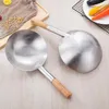 Högkvalitet trästainfritt stålhandtag ingen beläggning nonstick sked wok kök prylar tillbehör verktyg spoons4812480