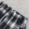 ワンダー原宿ストリートウェアチェック柄のズボンの女性のハイウエストルーズワイドレッグ韓国のヒップホップ男性ズボン210510