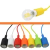 2021 ملونة إديسون الحديثة أضواء قلادة عتيقة سيليكون لمبة التوصيل ضوء التعليق الضوء E27 إسقاط الإضاءة حامل مصباح DIY الإبداعي