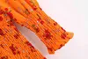 sexy backless vintage boho summer dress women flower print bodycon beach mini dress ruffle floral orange dress 210415