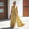 Femmes robe d'été imprimé fleuri Maxi robes bohème Hippie plage longue robe femmes vêtements vestidos de verano