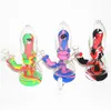 Hookahs Straight Hookah Eye Siliconen Bong 7 Inch Tabak Roken Percolators Verwijderbare Beker Onbreakbare Glas Water Pijpen DAB Rigs Recyclers