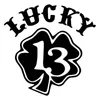 Zabawne Lucky 13 Clover Shamrock Car Sticker Automobiles Motocykl zewnętrzne
