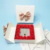 Gift Wrap Bowknot Box Artificial Rose Flower Jewelry Packaging Wedding Valentines Day Christmas Party Mothers Girl
