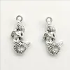 Lot 100 pièces sirène sirène tibétaine argent breloques pendentifs pour la fabrication de bijoux boucle d'oreille collier Bracelet porte-clés accessoires 22*12mm DH056