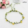 Headpieces Bohemian Style Wreath Flower Crown Wedding Garland Forehead Hair Head Band Beach Headpieces