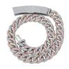 Kedjor Vinregem Hip Hop Rock 925 Sterling Silver 13 MM Skapad Moissanite Ädelsten Kuba Herrkedja Halsband Fina Smycken Partihandel