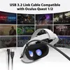 Cavo Quest 2 10ft 16ft 20ft USB a C per cavi Oculus Quest Link 3A Trasferimento dati ad alta velocità Cuffie VR Gaming Meta izeso