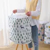 Vikning stor kapacitet tvättkorg smutsig kläder leksak quilt förvaring låda dragkedja väska arrangör bucket bin picknick korgar stå handtag du