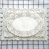 100pcs napperon rectangle célébrations d'anniversaire fête cadeau table tapis gâteau dentelle papier doyleys tapis table décoration accessoires 210706