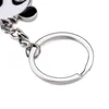 Пара Panda Key Chych Cute Metal Ювелирные Изделия Животные Панда Брелок для сумки Автомобильные Ключ Кольца Подвеска Аксессуары Детский Подарок G1019