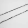 Stainless Steel 2.4mm Beaded Ball Bamboo Link Chains Necklace 50cm 55cm 60cm 65cm 70cm For Pendants Jewelry