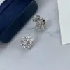 H Luxe oorbellen Stud 925 Sterling Silver Wedding Anniversary Diamond Earring Betrokkenheid Mode Jewelry Women Party Origina291K8711455