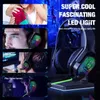 ONIKUMA Gaming-Kopfhörer mit Mikrofon, X3, LED-Hintergrundbeleuchtung, Headset, Gamer, USB/3,5 mm, kabelgebundene Kopfhörer für PS4, PC, Xbox-Telefon