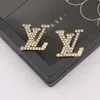 20style 18K Gold Plated Luxury Brand Designers Letters Stud Geometric Women Long Eardrop Crystal Rhinestone Pearl Earring Party Jewelry