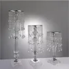 40/50 / 70cm Tall Crystal bruiloft middelpunt acryl bloem standcentrum tafel evenement huwelijk decoratie kroonluchter 10pcs / lot