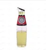 Distributeur d'huile de 500 ml Distributeur de vinaigre d'huile Bouteille en verre avec mesures Distributeur de pulvérisateur d'huile pour la cuisine Flacon pulvérisateur de cuisine