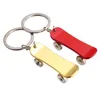 DHL Metal Key Chain Scooter Fidget Leksaker Skateboarders bärbara fingerskateboard leksak julklapp