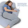 Pillow da gravidez Forma U-forma travesseiros de corpo inteiro e suporte de maternidade para os quadris traseiros Pernas Belly Fors mulheres grávidas 4 cores 127x76cm Gyl119