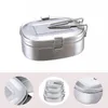 Lunch Box Medium/Large/Extra Large Stainless Steel Silicone Seal Ring Leakproof Bento Boxes Snacks Containers