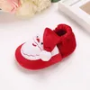 Scarpe morbide calde di Natale Baby Toddler Primi camminatori Inverno Neonati maschi Scarpe da bambina Cosplay di Natale Cute Cartoon Kids Animal Shoes G1023