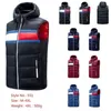 Mens Splicing Vest Donsjas Mode Trend Winddicht Warm Dunne Hooded Puffer Jacket Designer Winter Luxe Slanke Vest Blik Jassen