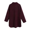 Vintage Corduroy Women Shirts Blusas Asymmetry Blouse Long Sleeve s Tops Blouses Female 210430