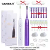 CANDOUR 5168 sonic toothbrush electric ultrasonic safety induction charging adult ipx8waterproof With 16 Brush Heads 220224