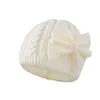 Mode rue chapeaux bébé fille garçon tricoté Turban arc chapeau enfant en bas âge enfants tête enveloppement bandeau solide couleur bonbon casquette