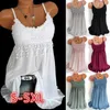 Zogaa Women Summer Casual Chiffon Blouse Tops Ladies Casual Loose Vest Female Sexy Sleeveless Lace Tank Top Woman Tees Shirts 210721