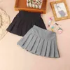 Fashion Tutu Skirt Girls Black/white/grey Color Tulle Miniskirts Cotton Spring Teenage School Girl Ball Gowns for Kids 210622