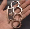 Gewicht Over 115G Metalen Messing Knuckle Duster Viervinger Zelfverdediging Tool Fitness Outdoor Veiligheid Verdedigingen Pocket EDC gereedschap Beschermende uitrusting