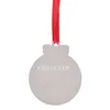 Sublimation Blank Metal Christmas Decorations Heat Transfer Santa Claus Pendant DIY Christmas Tree Ornament Writable Gifts T2I52402