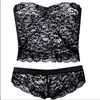 Soutien-gorge bref ensembles Sexy soutien-gorge ensemble femmes dentelle Transparent soutien-gorge à fleurs culottes femmes évider sans couture mode Style sous-vêtements intima