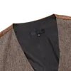 Gilets pour hommes Vintage hommes boutons costume gilet mince affaires mariage garçons d'honneur coton gilet Stra22