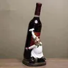 VILEAD 21 cm Harz Schnurrbart Chef Zurück Weinregal Figuren Kreative Restaurant Ornament Menschen Geschenk Europäische Handwerk Wohnkultur 211101