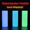 Lokalny magazyn 20oz Sublimacja Prosto Skinny Tumblers Głośnik Tumbler Orange Żółty Biały Zielony Glow W Dark Cups Termal Transfer Kubek Kubek A02