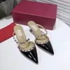 2021 Designer women high heels sandals party fashion rivets girls sexy pointed Dance wedding shoes